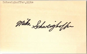 1980's Michael Schweighoffer- Signed/Autograph/Auto Index Card Dukes Dodgers MLB - Picture 1 of 1
