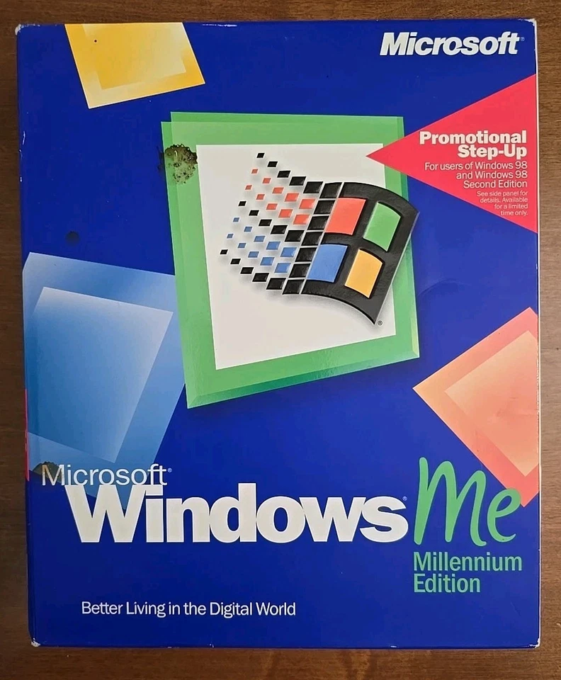 Actualización OEM Windows Me Millennium Edition Step Up NUEVO - Desgaste de caja de luz Foto 1 de 4