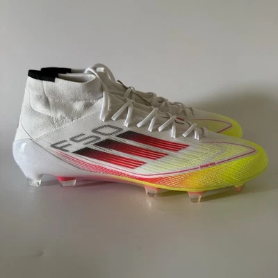 adidas Womens 10/ Mens 9 F50 Elite Mid FG Soccer Cleats White IE1457 NEW - Image 1 of 4