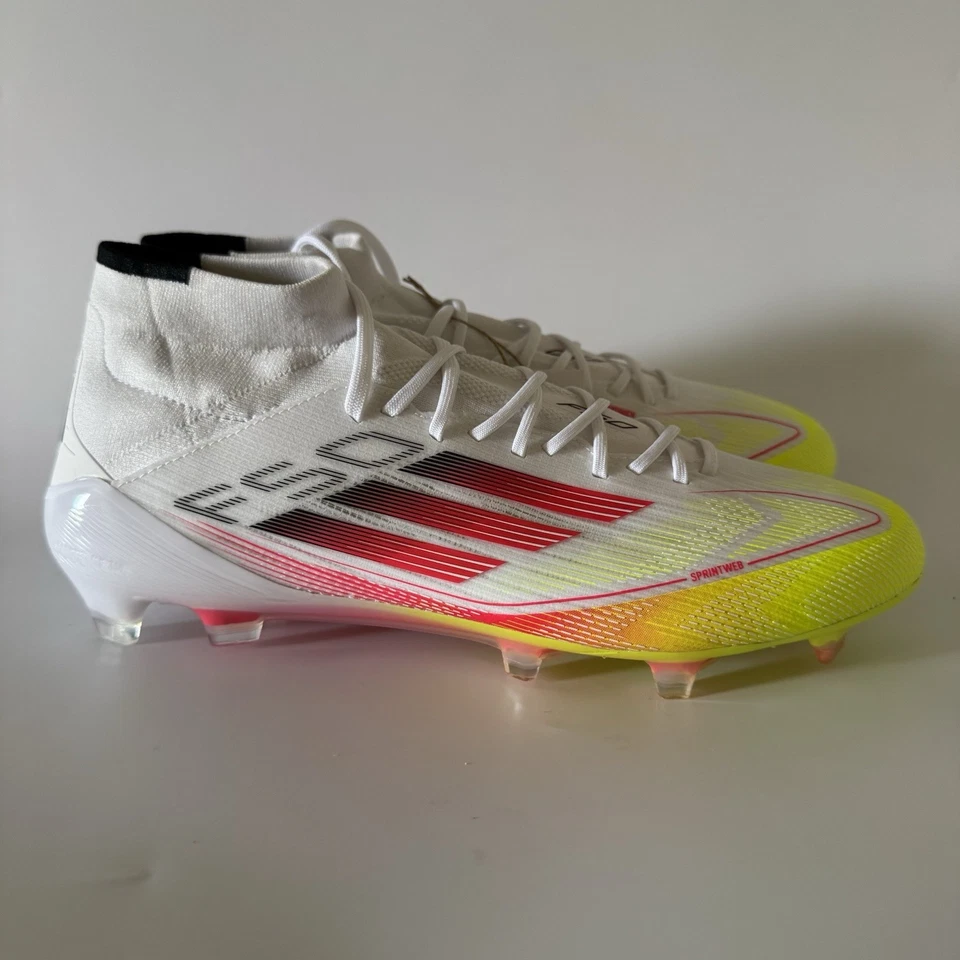 adidas Womens 10/ Mens 9 F50 Elite Mid FG Soccer Cleats White IE1457 NEW - Image 1 of 4