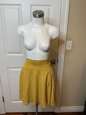 Falda Effies Corazón Amarillo Lunares Línea A con Bolsillos, Talla M Foto 1 de 4