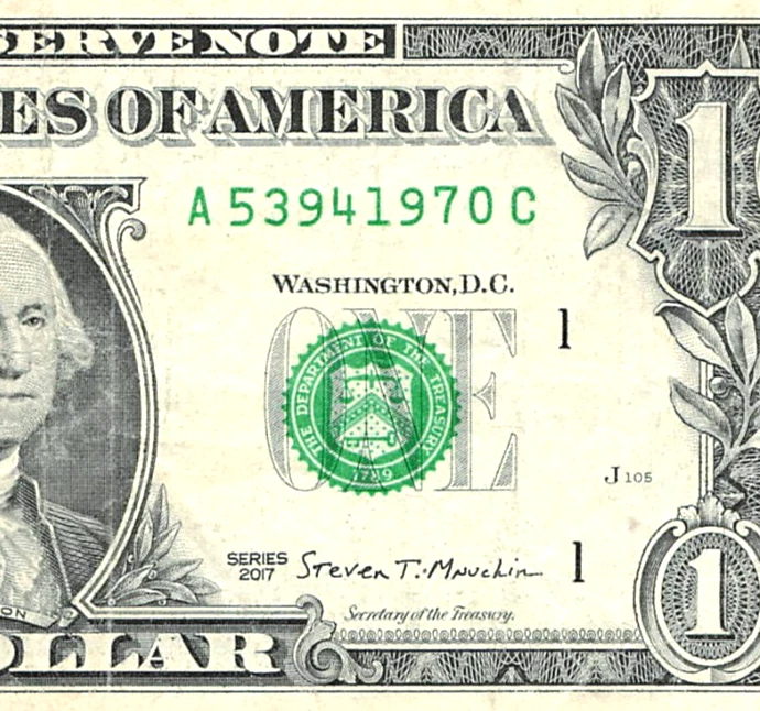 Birthday Note September 4 1970 Fancy Serial Number One Dollar Bill A53941970C - Image 1 of 3