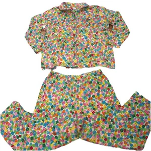 Conjunto de pijama de franela floral para mujer Joe Boxer de colección manga larga con botones flores - Imagen 1 de 10