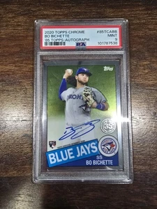 BO BICHETTE 2020 Topps Chrome RC 1985 On Card Auto #/50 PSA 9 Rookie Autograph - Picture 1 of 2