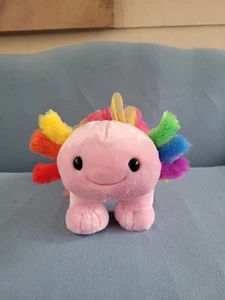Peluche BAB Axolotl 19" multicolor con tutú Rainbow Tie Dye 2023 Build-a-Bear - Imagen 1 de 15