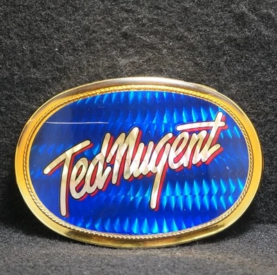 WH01167 复古 1977 年太平洋 TED NUGENT ROCK MMUSIC ARTIST 音乐腰带扣 — 第 1/2 张图片