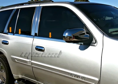 TYGER Fits 02-2009 GMC Envoy 6PC Stainless Steel Chrome Window Sill Overlay Foto 1 de 2