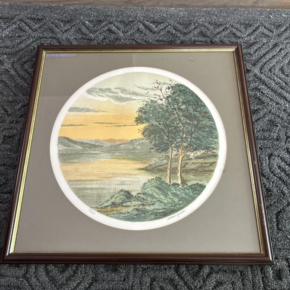 Mario Sportelli Italian Watercolor unique circle Print Signed and Numbered  - Image 1 of 4