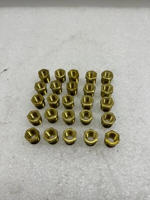 Qty 25 - New  1/4" x 1/8" NPT Hex Bushing Adapter Pipe Reducer Brass Fitting - Image 1 of 4