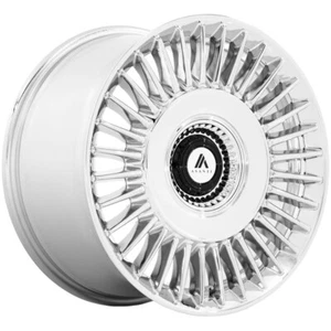 22x9 +15 Asanti Black AB040 Tiara 5x115,5x120 Chrome Wheels (Set of 4) - Picture 1 of 3
