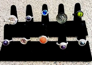 Ringe 10 Stück - Handgefertigte Silberdraht umwickelt Mode Ringe - Bild 1 von 3