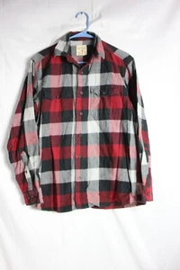 Mens Red Head Flannel Cotton Shirt Lumberjack Check Long Sleeve Plaid Work M - Picture 1 of 6