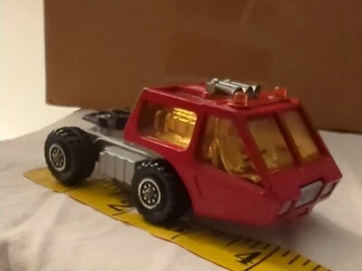 BOLD 1976 MATCHBOX SUPER KINGS TRACTOR CAB 4" LONG & 2" TALL VG VNTG CONDITION  - Image 1 of 4