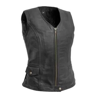 Lolita - Women's Motorcycle Leather Vest - Image 1 of 3