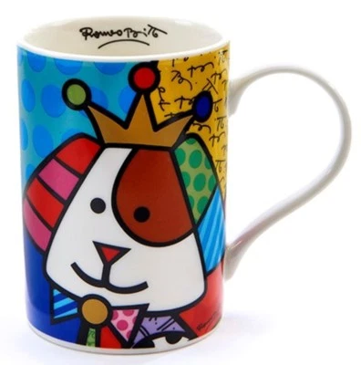 ROMERO BRITTO 'Royalty Dog' 2018 Anniversary Special Edition 11 oz. Mug Cup NIB! - Image 1 of 4