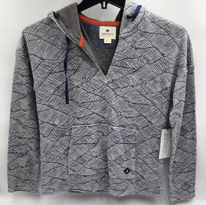 Sudadera con Capucha Sperry Easy Going Popover Para Mujer Nueva con Etiquetas Línea Punteada Patrón Onda - Imagen 1 de 4