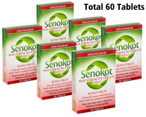 Senokot Max Strength Tablets Adults - 10 Tablets 6 Pack Expiry 04-2026 Fast Disp - Picture 1 of 1