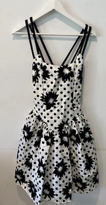 JESSICA MCCLINTOCK GUNNE SAX Polka Dot Strapless VTG 90s y2k Dress PROM size M - Picture 1 of 11
