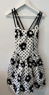 JESSICA MCCLINTOCK GUNNE SAX Polka Dot Strapless VTG 90s y2k Dress PROM size M - Image 1 of 4