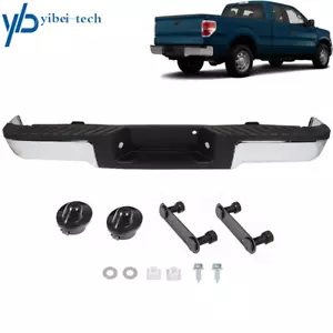 For 2009-2014 Ford F150 Rear Step Bumper Assembly Chrome w/o Park Assist - Picture 1 of 9
