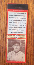 1935 BASEBALL MATCHBOOK COVER: HAROLD WARSTLER PHILADELPHIA A'S DIAMOND MATCH D2