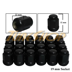 24 HONDA ACURA BALL RADIUS SEAT STOCK OEM WHEELS LUG NUTS 12X1.5 19MM HEX BLACK - Picture 1 of 2