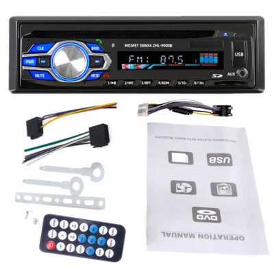 Compatible with DVD CD Bluetooth Car Radio FM AUX USB MP3 Player Single 1 Din - Image 1 of 4