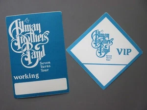 Allman Brothers Band backstage pass satin stickers TWO 7 Turns Tour OTTO - Picture 1 of 1