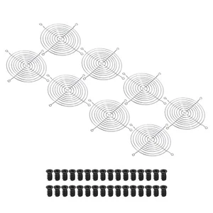 140mm Fan Finger Grill, 8 Pack Metal Grill Protector Guard with Screw, Silver - Photo 1/5