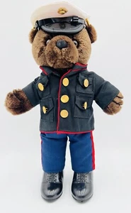 Bear Forces of America Plush Teddy Bear Military US Marines Dress Coat Pants 10" - Picture 1 of 6