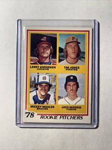 1978 Topps Pitchers Jack Morris Andersen Jones Mahler Rookie RC LOW GRADE