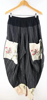 Pantalones My Mother & Me Drop Crotch de lino y seda OSFM Foto 1 de 4