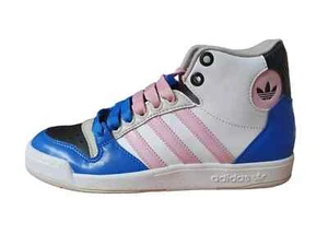 Scarpe da ginnastica donna UK 3.5 ADIDAS MIDIRU COURT MID bianco blu rosa U41574 EU 36 US 5 - Foto 1 di 11