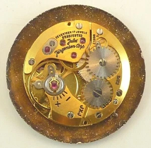 Jules Jurgensen 17mm Wrist Watch Movement - Good Balance - Parts / Repair - Picture 1 of 6