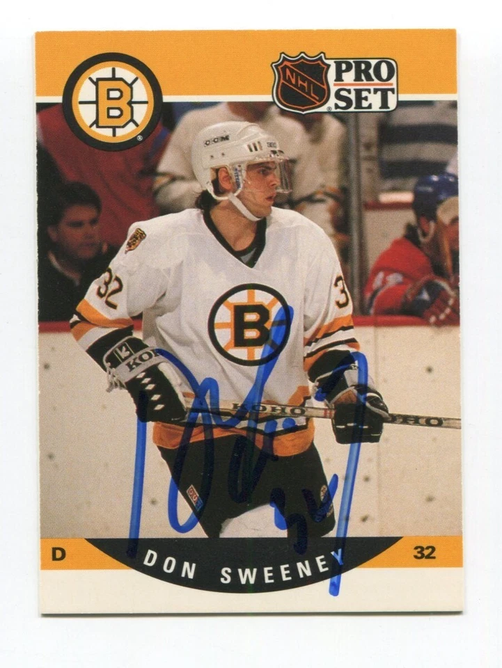 1990 NHL Pro Set Don Sweeney Signed Card Hockey NHL Autograph AUTO #412 - Image 1 of 2
