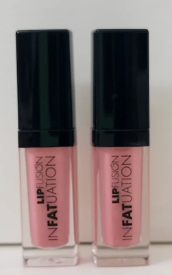 Paquete de 2 Fusion Beauty LIPFUSION Infatuation 0,09 fl oz ANGELIC Mini Foto 1 de 2