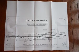 1941 Crowborough Signal Stellwerk Anschlussgleise Eisenbahn Plan Diagramm Southern Reg - Bild 1 von 5