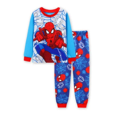 2Pcs/Set Kids Boys Spider-Man Pj Pyjamas Sleepwear Pajamas Pjs Matching Set 1-8Y - Image 1 of 3