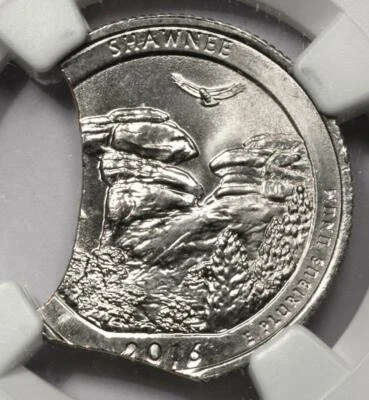 2016 NGC MS65 22% Double Clip Shawnee Quarter Mint Error Extraordinarily Rare - Image 1 of 4
