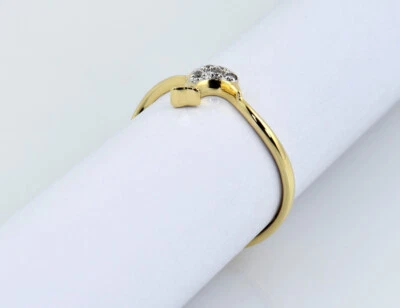 Diamant Ring 750/000 18 K Gelbgold 5 Brillanten zus. 0,04 ct - Bild 1 von 4