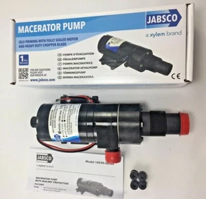 Jabsco 18590-2092 Macerator Waste Pump 12V DC Marine 1-1/2" 1" - Picture 1 of 7