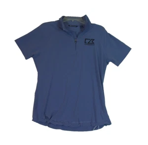 Cutter & Buck Women M Contour Mock Neck 1/4 Zip Polo Shirt Dry Tec 50UPF+ Golf - Picture 1 of 9