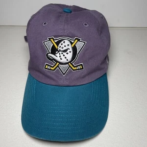 47 Brand Anaheim California Mighty Ducks Hockey NHL Team Purple Baseball Hat Cap - Picture 1 of 8