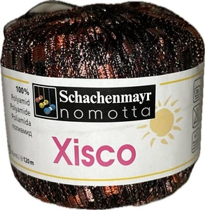 Lote de 1 hilo de cinta Schachenmayr Nomotta Xisco púrpura rosa mulit Alemania - Imagen 1 de 4