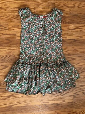 Matilda Jane Serendipity Girl Confetti Ruffle  DRESS  Floral / Stripe  SZ 10 - Image 1 of 4