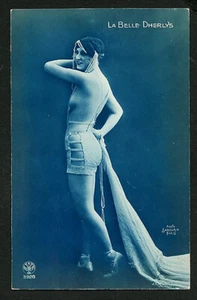 French 1920s Risque Parisian DANCER La BELLE DHERLYS Dyed Emulsion VASTA Archive - Picture 1 of 1