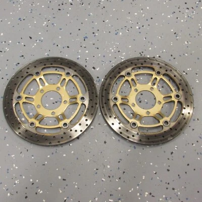 STRAIGHT! ~ L&R OEM Front Brake Rotors 99-02 SV650 SV650S 98-02 Katana 600/750 - Image 1 of 4