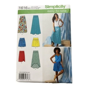 Simplicity 1616 K5 - Easy to Sew Pattern - Misses’ Skirts - Size 8 - 16 - Picture 1 of 3