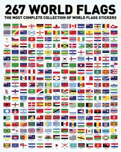 Flags of the World Stickers - Premium Country Flags and Mini Flag Stickers Set - - Picture 1 of 12