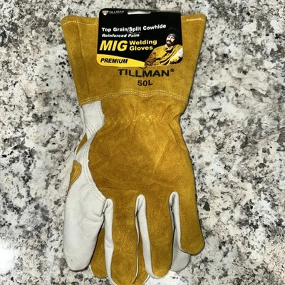 Tillman 50L MIG Welding Gloves Premium Top Grain and Split Cowhide New - Image 1 of 4